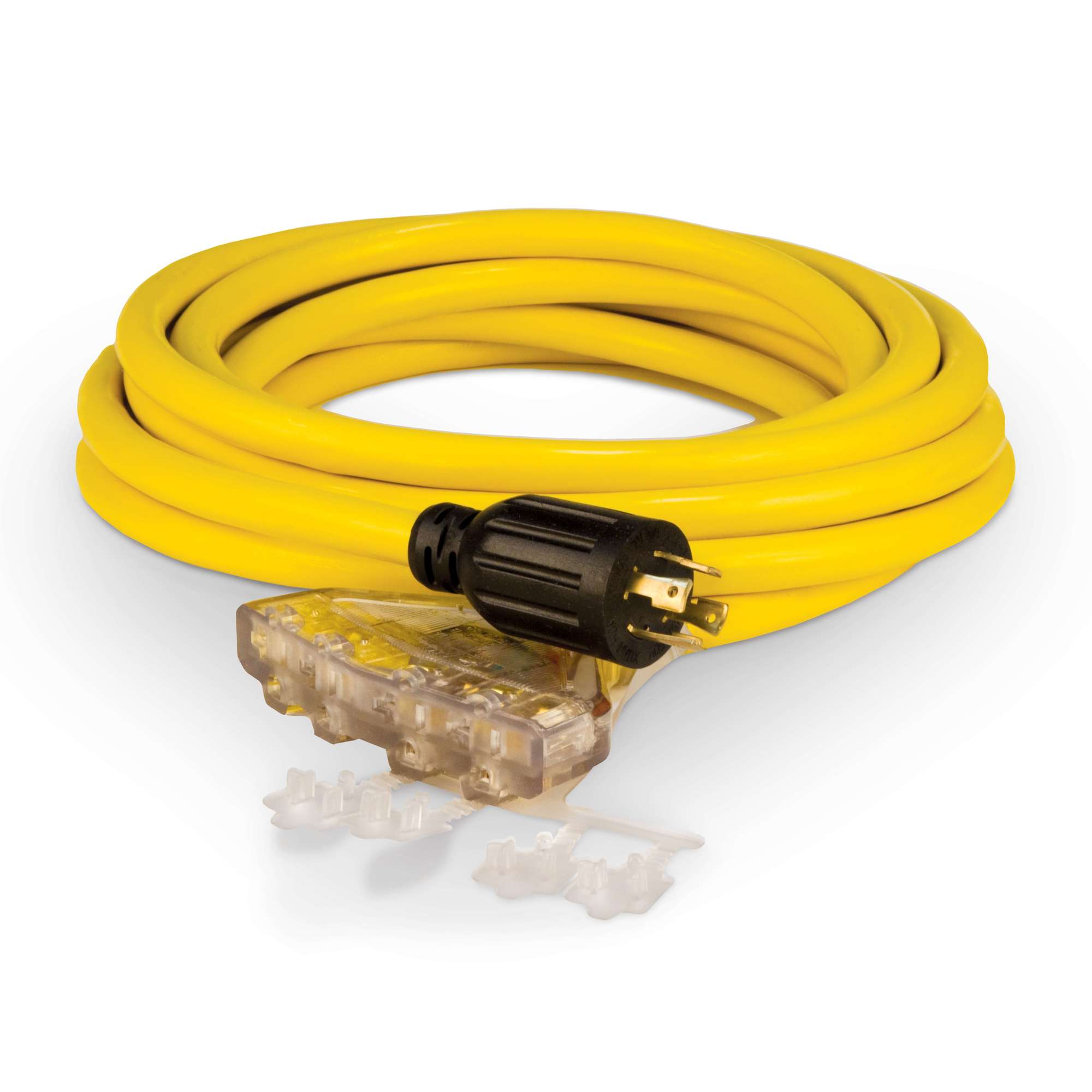 Champion Power Equipment, 25ft. Generator Cord L14-30P to 4qty 5-20R, Amps 30 Cord Length 300 ft, Max. Volts 250 Model# 48036